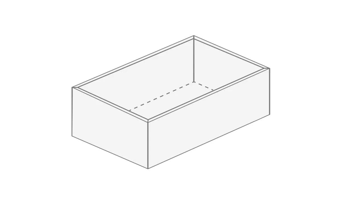 Chipboard folded to form rigid box walls